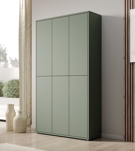 Meubella - Schoenenkast Amber - Groen - 109 cm