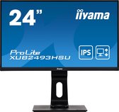 iiyama ProLite XUB2490HSUH-B1 - 24 Inch - IPS - Full HD - Hello Webcam - In hoogte verstelbaar