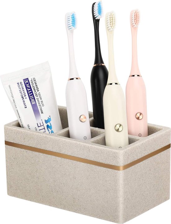 Support Brosse A Dent Support Brosse à Dents Mural - Porte Gobelets Et Dentifrice - Aluminium Spatial - NAROSEBE Porte Brosse Dents Mural