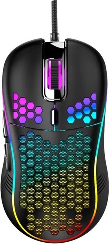 KLIKKLAK Gaming muis – Bedrade muis – Lichtgevend – Mechanisch – 7200 DPI - USB aansluiting- LED licht – Compact – Lichtgewichte muis – Verstelbare optische gamer muis – Laptop/PC – Zwart