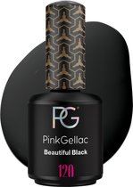 Pink Gellac Gellak Zwart Gel Nagellak 15ml - Zwarte Gellak - Gel Nails - Gelnagels Producten - 120 Beautiful Black