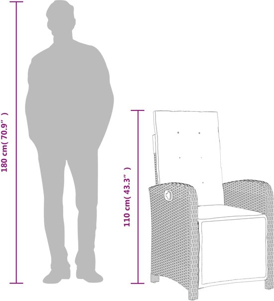 vidaXL-Ensemble de jardin 9 pièces-poly-rotin-noir