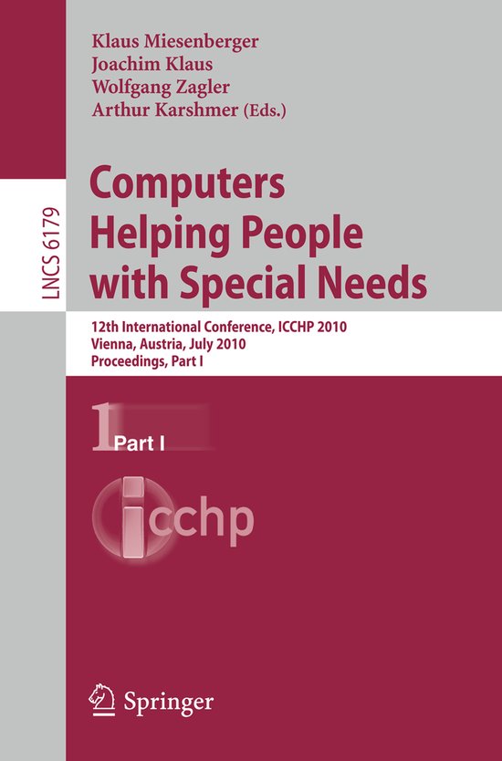 Computers Helping People With Special Needs, Part I - cover