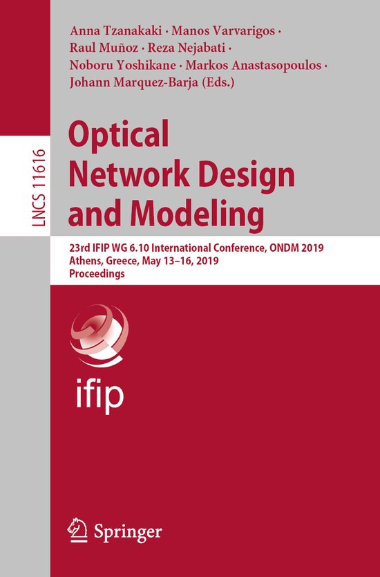 Lecture Notes in Computer Science11616- Optical Network Desi ... - cover