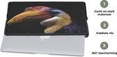 Laptophoes 15.6 inch - Vogel - Snavel - Zwart - Laptop sleeve - Binnenmaat 39,5x29,5 cm - Zwarte achterkant