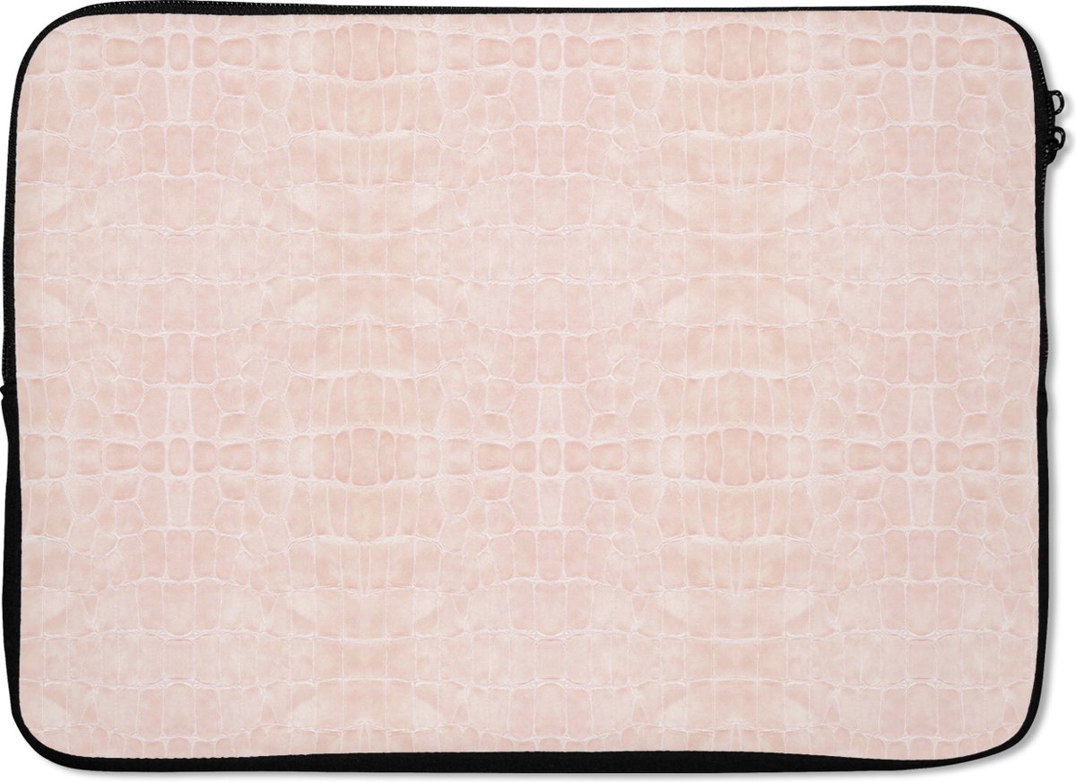 Laptophoes - Leer print - Roze - Laptop accesoires - Laptop - 13 Inch - Laptop sleeve