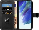 ShieldCase bookcase geschikt voor de Samsung Galaxy A15 hoesje - Portemonnee hoesje met ruimte voor pasjes - bescherming aan voor- en achterkant - leren bookcase (zwart)