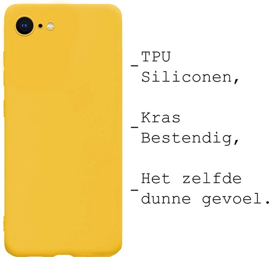 Coque adaptée pour iPhone 7, coque arrière en Siliconen , jaune
