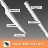 Bol.com Steakmes Gepolijst roestvrij staal 6-delig Ergonomisch ontwerp Nauwkeurig snijden en eenvoudig onderhoud Steakmessenset ... aanbieding