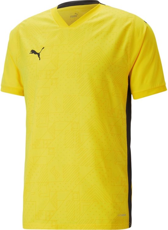 Puma Team Cup Shirt Korte Mouw Heren - Cyber Yellow | Maat: XXL