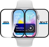 [2-pack] HD & Matte Gehard Glas Screenprotector voor Apple Watch Series 9/8/7 45mm, 3D Volledige Dekking, Waterdicht, Makkelijke Montage, Anti-Bubbels, Beschermende Folie in Mat en HD voor iWatch 45mm Series 9 8 7