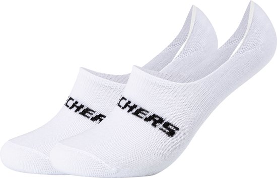 Skechers 2PPK Mesh Ventilation Footies Socks SK44008-1000, Unisex, Wit, Sokken, maat: 47-49