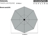 Madison parasol Timor - Rond - 400cm - Taupe
