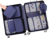 8-delige packing cubes, kledingtassen, packing cubes, packing cubes, kofferset voor vakantie en reizen, kofferorganizer reiskubussen, organisatiesysteem voor koffers