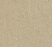 Papier peint ethnique Profhome 387422-GU papier peint intissé vinyle dur gaufré à chaud légèrement texturé dans un style ethnique mat brun doré jaune beige 5,33 m2