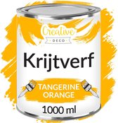 Creative Deco 1000 ml Mandarijn Oranje Krijt-Verf | Mat en Wasbaar | Perfect voor Renovatie, Decoratie en Decoupage van Meubels | Egen en Gradient Effect Mogelijk