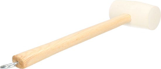 Rubberen hamer met haringtrekker haak - 27cm - campinghamer / haring hamer