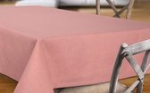 vlekbestendig en strijkvrij tafelkleed - tafelkleed met lotuseffect - tafellinnen in linnenlook - maat en kleur naar keuze, Rechthoekig 135x200 cm, Roos