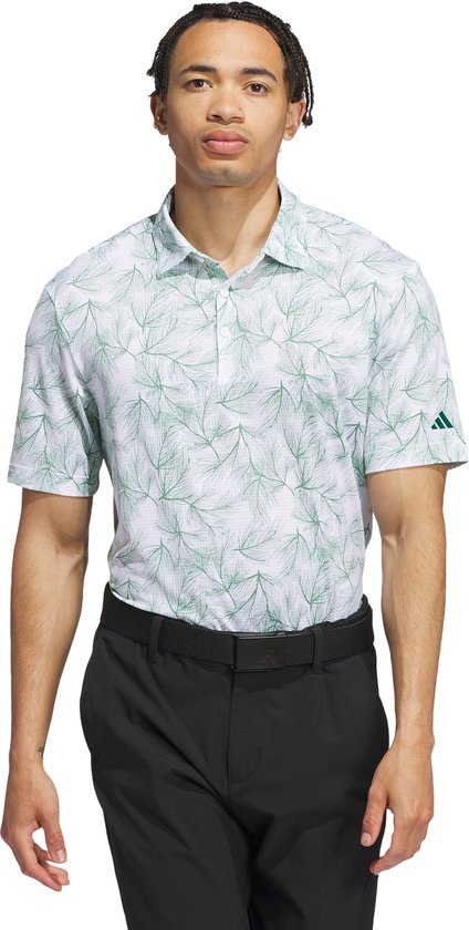 adidas Performance Ultimate365 Mesh Print Poloshirt - Heren - Wit- XS