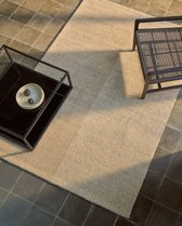 Kave Home - Geblokt tapijt Sulema van beige wol 160 x 230 cm