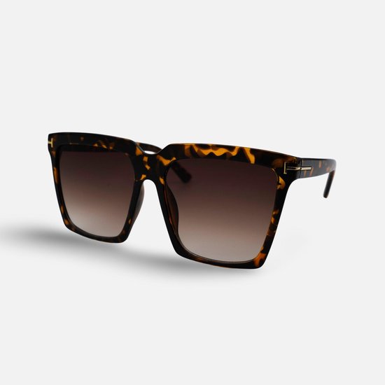 Montuurtjevoorjou - Cat Eye Fade Leopard - Zonnebril - Dames zonnebril - Festival Bril - Bruin van Montuurtjevoorjou — afbeelding 2