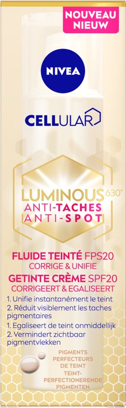 NIVEA Cellular Luminous630 Getinte Dagcrème SPF20 - 40ml