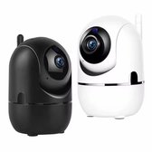 Beveiligingscamera - IP camera - Babyfoon - Distiion - WiFi - Full HD - Beweeg en geluidsdetectie - Petcam met app - Hondencamera - Bewakingscamera voor Binnen Indoor Camera - Wit