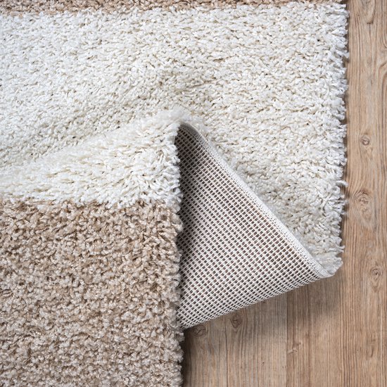 Tapijtenloods Milano Gala Hoogpolig Vloerkleed Modern Beige Creme- 160x230 CM