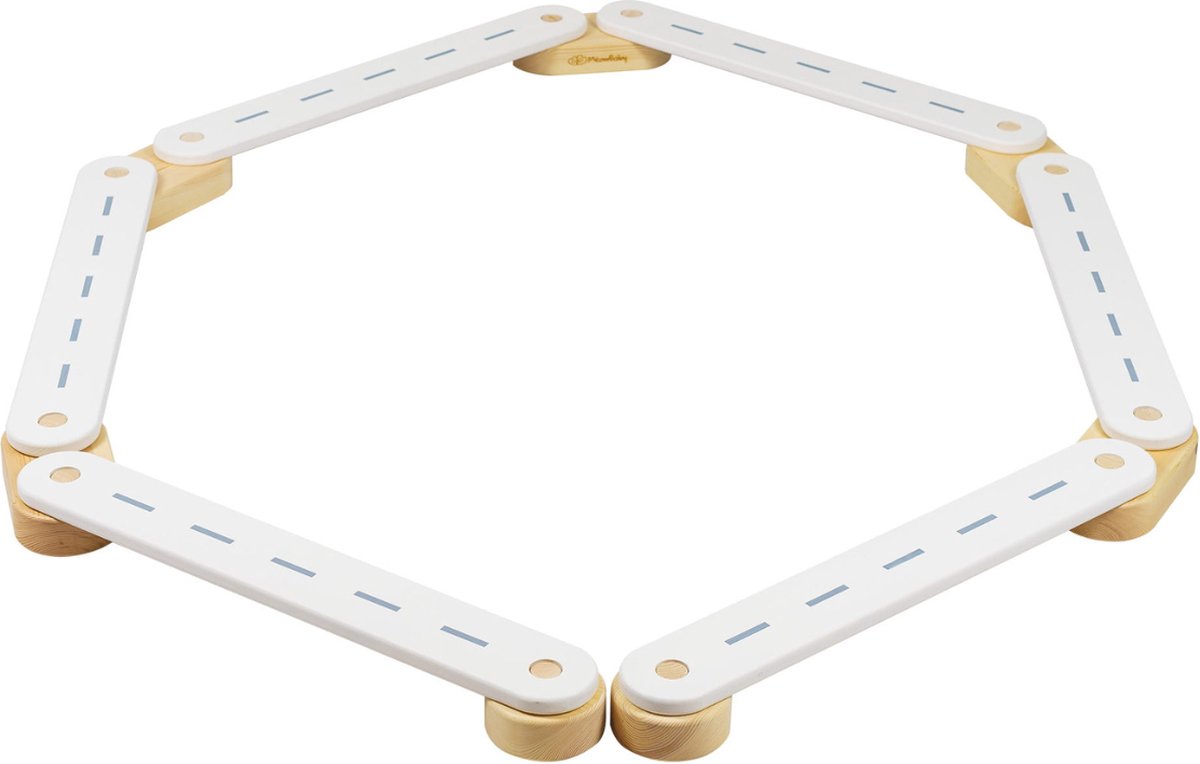 Evenwichtsbalk | balanspad| Dennenhout | Wit