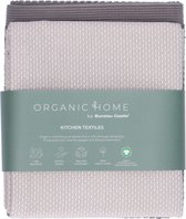 Organic Home Luxe set Theedoek Wilderness + Keukendoek Forest Taupe GOTS van 65 x 65 cm , Handdoek van 100% biologisch katoen