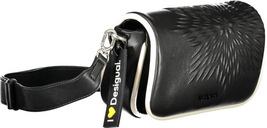 Desigual Aquiles Z Sheffield – Borsa A Spalla Donna, Nera, 33x18x8 Cm. Stile Modaiolo E Pratico Con Doppio Manico.