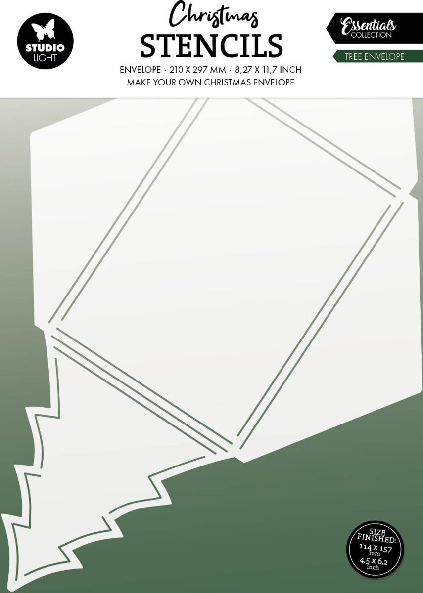 Stencil Tree envelope - Essentials nr. 03