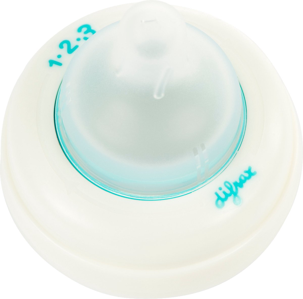 Goedkoopste Difrax 1-2-3 Wide Flessenring met Flessenspeen voor brede babyflessen