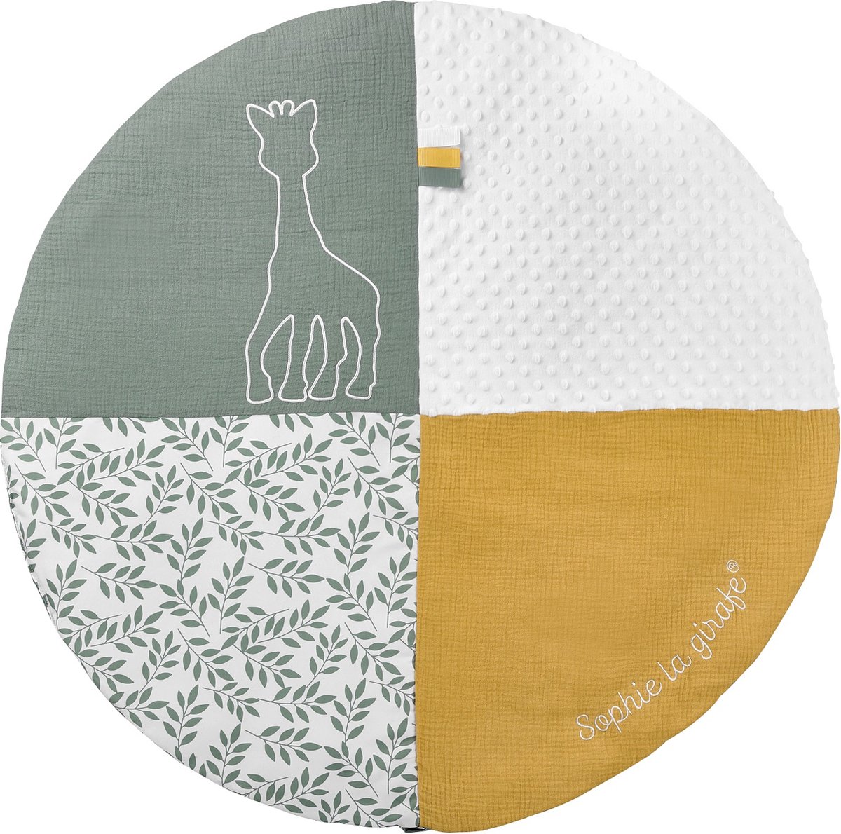 Sophie de giraf Reverso Activity & Foto speelkleed - Babygym - Speelmat - Machinewasbaar - Vanaf 0 maanden - 50 x 90 x 90 cm - Groen/Geel/Wit — afbeelding 9