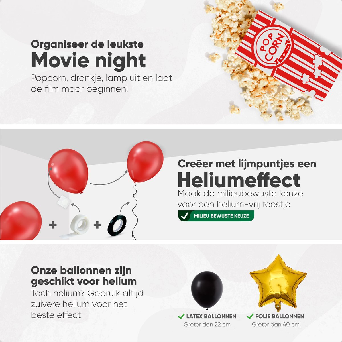 Fissaly 87 Stuks Filmavond & Bioscoop Feest Versiering – Popcorn & Movie Night Decoratie – Film Avond Themafeest - Ballonnen - Verjaardag Feestje — afbeelding 4