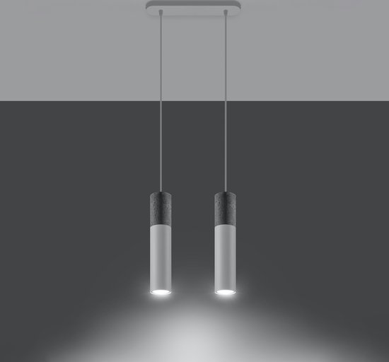 Hanglamp Borgio Wit 2-Lichts - Giga Meubel