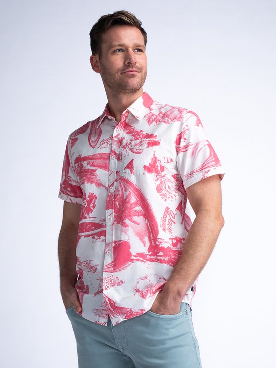 Petrol Industries - Chemise Tropical Motoglide pour hommes - Rose - Taille XL