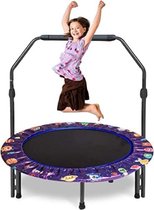 Gratyfied - Mini trampoline opvouwbaar - Kleine trampoline - Trampoline fitness opvouwbaar - ‎73 x 13 x 35 cm - 8,68 kilogram - Paars