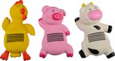 Duvoplus - Speelgoed Voor Dieren - Hond - Latex Ouch Kip/varken/koe 11,5x21x5cm Gemengde Kleuren - 1st