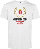 T-shirt Krans Kampioen 2024 | PSV Supporter | Eindhoven de Gekste | Shirt Kampioen | Wit | maat 5XL