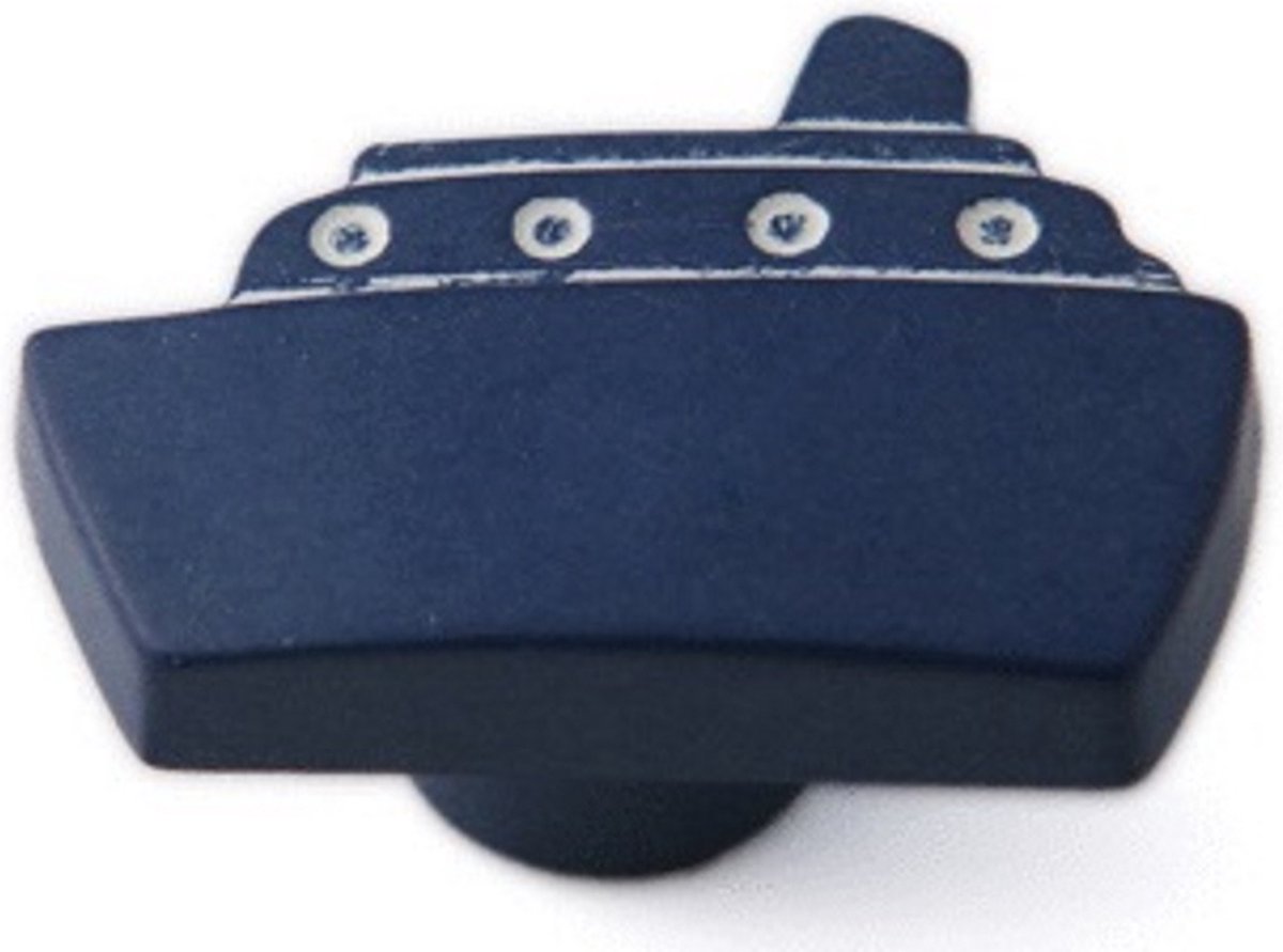 Kastknop boot blauw - kinderen - Deurknop - Meubelknop