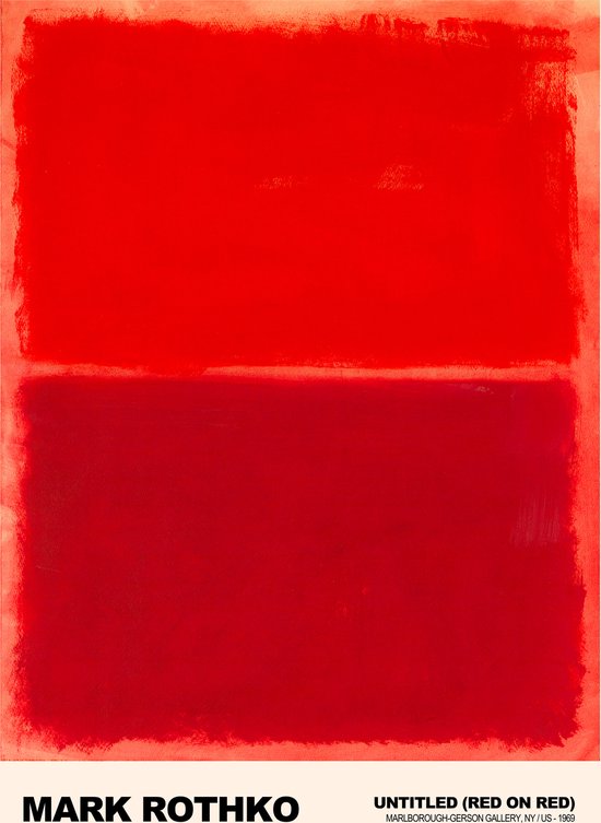 Mark Rothko Untitled (red on red) Poster - 40x50 cm