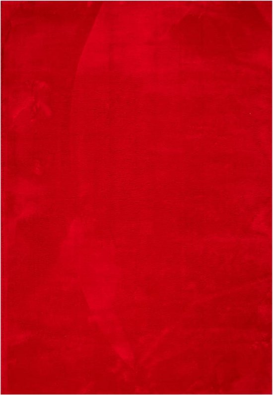 vidaXL - Vloerkleed - HUARTE - laagpolig - zacht - wasbaar - 140x200 - cm - rood