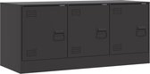 vidaXL - Tv-meubel - 99x39x44 - cm - staal - zwart