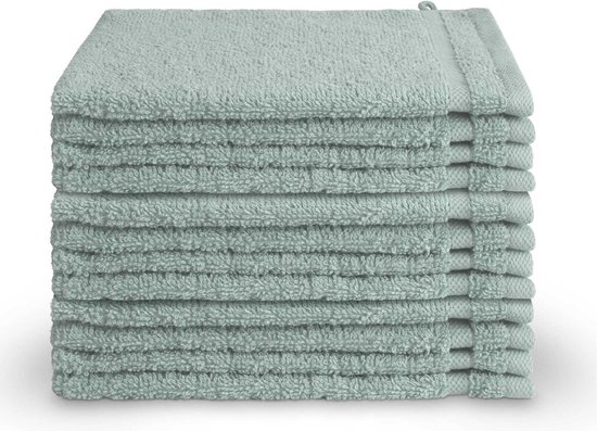 Ensemble de Handdoeken Byrklund - Bath Basics - 12 pièces - 12x 16x21 - 100% coton - Bleu mer