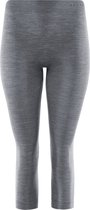 FALKE dames 3/4 tights Wool-Tech Light - thermobroek - grijs (grey-heather) - Maat: S