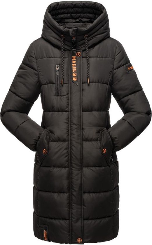 Comfortabel & winddicht Marikoo Yuikoo - Winterjas Dames - Volwassen - Capuchon - zwart - XS