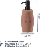 Distributeur de savon, 0,2 L, Ciment, Terra - Kela | roda