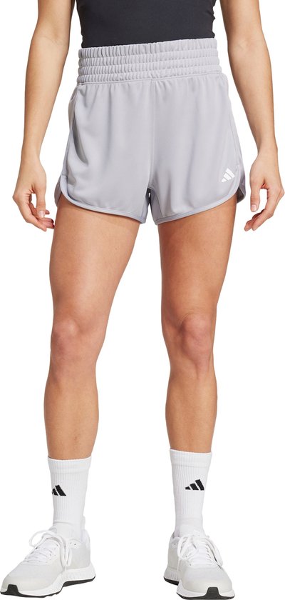 adidas Performance Pacer Essentials Knit High-Rise Short - Dames - Grijs- S 5"