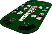 GAMES PLANET Pokermat - Pokertafel Kleed - Voor 8 Spelers - XL - 160 x 80 cm - Groen